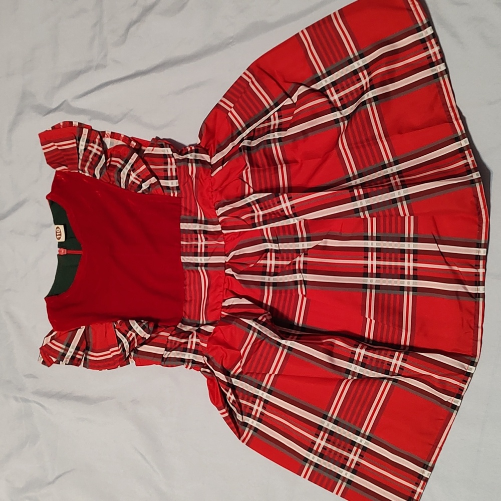 Toddler Sleeveless Plaid Ruffle Dress